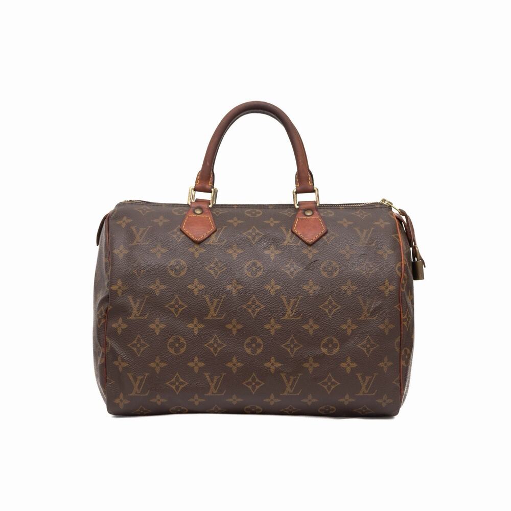 LOUIS VUITTON Vintage Brown Monogram Speedy 30 Hand Bag M41526 - Picture 2 of 16